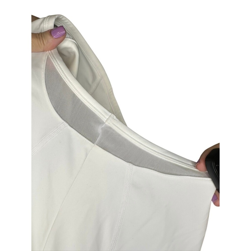Adair Active Sleeveless Racerback Zip Shirt White Athleisure Medium - Picture 5 of 7